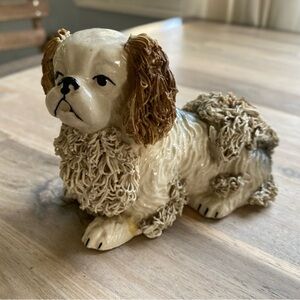 Vintage Hand Painted Spaghetti Cocker Spaniel Dog Figurine ColorsCream and Brown